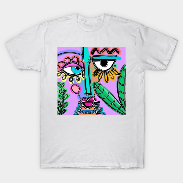 Artsy face T-Shirt by AS.PAINTINGS